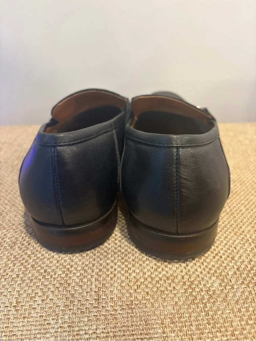 Steve Madden Black Leather Bit Loafers